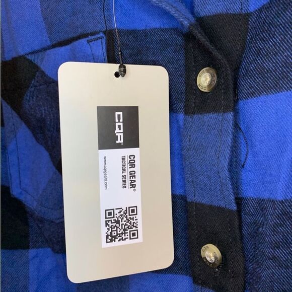 CQR NEW Small Blue and‎ Black Flannel Shirt - Picture 4 of 5